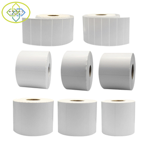 In bianco Formato Personalizzato Bianco Trasferimento Termico Etichetta Autoadesiva Carta di Codici A Barre Adesivi Rolls per Marchio di Trasporto - Product Image 5