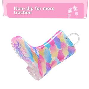 Bottes <span class=keywords><strong>de</strong></span> <span class=keywords><strong>pluie</strong></span> YL-1890 pour tout-petits enfants avec des bottes <span class=keywords><strong>de</strong></span> <span class=keywords><strong>pluie</strong></span> lumineuses à paillettes avec poignées faciles à enfiler imperméables pour garçons et filles - Product Image 3