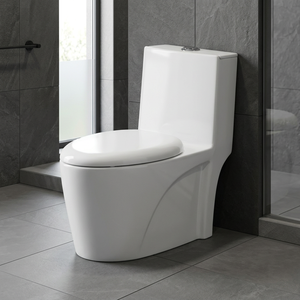 โถสุขภัณฑ์แบบชิ้นเดียว Fohome Sanitarios Inodoros พร้อมระบบ S-Trap และระบบไซฟอน  พร้อมฝารองนั่งอุ่นแบบมีระบบชำระล้างด้วยน้ำ - Product Image 2