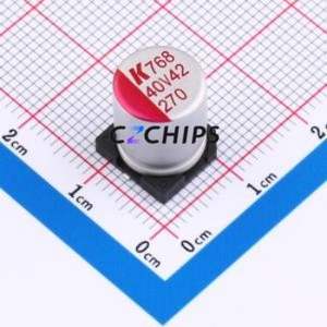 A768MS277M1GLAS022 ตัวเก็บประจุแบบแข็ง SMD,10x12.2 มม. ( ความจุ: 270uF )( ความแม่นยำ: 20% แรงดันไฟฟ้าที่กำหนด: 40V ) - Product Image 1