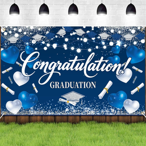 لافتة فينيل مخصصة مطبوعة بدقة عالية مقاومة للماء ومتينة للاحتفالات بالمناسبات مثل أعياد الميلاد والتخرج، مناسبة للاستخدام الداخلي والخارجي وديكورات المناسبات الاحتفالية. - Product Image 4