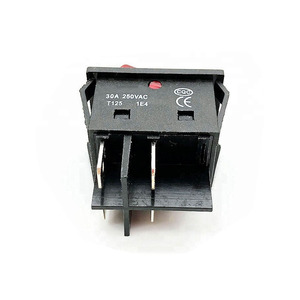 Interruptor Basculante de Alta Corriente 30A 250VAC T125 Rojo con Luz para Máquina de Soldar Inverter 31*25 - Product Image 4