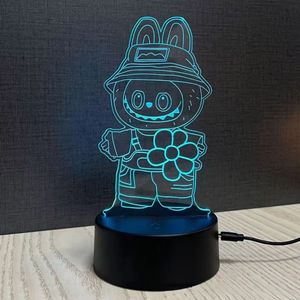 <span class=keywords><strong>Led</strong></span> ánh sáng labubu 16 màu sắc điều khiển từ xa USB 6V cạnh giường ngủ đêm Đèn bầu không khí đầy màu sắc ánh sáng quà tặng cho phòng ngủ - Product Image 2