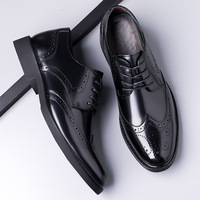 Chaussures plates en cuir PU pour hommes, style business, à bout pointu, à lacets, pour occasions formelles, loisirs, mariage, mocassins, taille 45 46 47