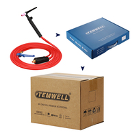 Chalumeau de découpe professionnel TEMWELL WP9FV, style stylo, plaqué cuivre, tension d'entrée 54V, ensemble frontal complet pour soudage TIG