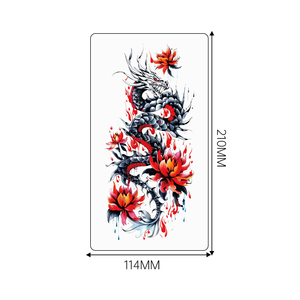 Nouveaux petits autocollants de <span class=keywords><strong>tatouage</strong></span> <span class=keywords><strong>floral</strong></span> pour le <span class=keywords><strong>bras</strong></span>, non toxiques et inoffensifs, tatouages temporaires à la mode et tendance - Product Image 5