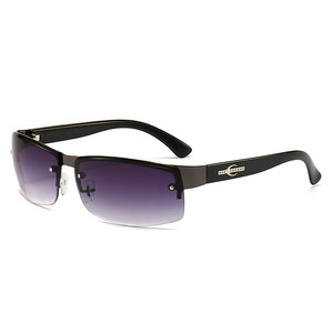 Men's Driving Sunglasses Metal <b>Frame</b> PC Lens UV400 Protection Half Rimmed For Outdoor Sports Cycling Fishing - Product Image 4
