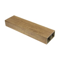 Tubes en bois à surface marbrée, cloisons de magasins de détail en WPC pour salon, tube en bois carré en WPC