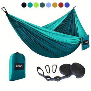 Hamaca Individual Plegable Ultraligera de Nailon 210T para Exteriores, Estilo Paracaídas, Ideal para Senderismo, Viajes y Camping - Product Image 1
