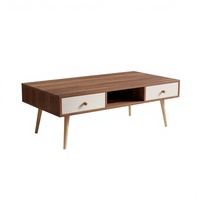 Table basse moderne convertible en bois durable pour salon, accessoires en panneaux de bois robustes pour meubles de maison