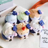 56 Nouveaux modèles de porte-clés en peluche brodés de haute qualité, thème Anime Sumikko Cartoon, pour la décoration de sacs à dos et les machines à griffes