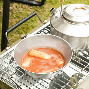 Plato y cuenco para exteriores de acero inoxidable 304, vajilla para acampar al aire libre de seis piezas, almacenamiento portátil de montaña, utensilios de cocina - Product Image 5