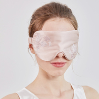 Masque oculaire personnalisé en soie, 1 pièce, ensemble cadeau, masque de sommeil de luxe 100% en soie mûre, vente en gros