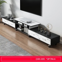 Ensemble moderne de grand meuble de télévision en bois avec rangement et table basse Mobilier de salon et de chambre à coucher de style panneau pour la maison ou l'hôtel