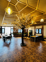 Luxe PVDF Tissu Traction Membrane Structure Toit Safari Glamping Tentes Maison Préfabriquée pour Restaurant Hôtel Vie