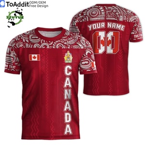 Camiseta de Fútbol Mundial Personalizada, Uniforme de Fútbol de <span class=keywords><strong>Club</strong></span> Americano de Moda, Marca Canadiense, Liso, Rojo, Blanco y Negro - Product Image 2