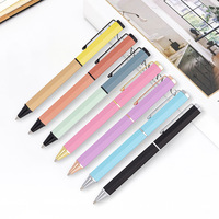 Stylo métallique hexagonal multicolore Morandi, kits noirs à finitions variées, stylo à bille hexagonal torsadé personnalisé en métal