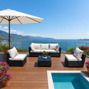 Ensemble <span class=keywords><strong>de</strong></span> canapés <span class=keywords><strong>de</strong></span> patio en rotin d'extérieur, design moderne, en PE, <span class=keywords><strong>prix</strong></span> <span class=keywords><strong>de</strong></span> gros - Product Image 2