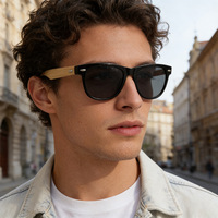 Lunettes de soleil polarisées unisexe en bambou de Wenzhou, style rétro classique et polyvalent, monture complète, idéales pour la conduite - Collection 2026