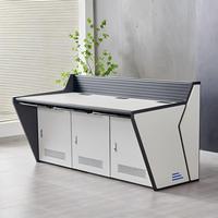 Console de salle de contrôle personnalisable en forme d'arc, bureau de travail combiné, table de commande, console de surveillance pour centre de commandement