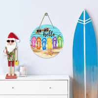Soldat de plage hawaïen en bois, casse-noisette, décoration de fête tropicale, cadeau, 10cm x 9cm x 38cm