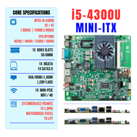 Nouvelle carte mère industrielle Mini ITX Intel Core I5-4300U I5-5300U I7-5600U DDR3 SO-DOMM JCOM Hardware Watchdog GPIO Mini PCIe