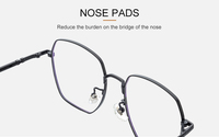 Monturas de Gafas Metálicas Pentagonales Personalizadas, Modernas, Elegantes, de Alta Calidad, Duraderas y Ligeras para Unisex, para Todas las Formas de Rostro