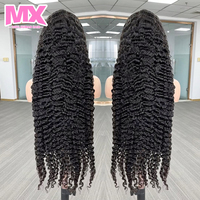 Perruques 100% Cheveux Humains Vierges Bruts Vietnamiens et Indiens 15A, Cuticules Alignées, 40 Pouces, Bouclés Profonds Birmans, Frontale en Dentelle 13x6 Entièrement Sans Colle