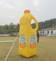 Promotion gonflable Bouteille de jus personnalisée Publicité Grande bouteille de boisson en plastique Décoration gonflable