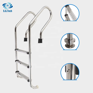 บันไดสระว่ายน้ำทำจากสแตนเลส2-5ขั้นตอนทนทานและทนต่อการกัดกร่อน - Product Image 3