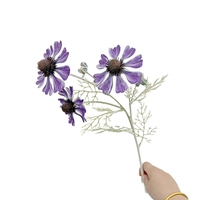 Bunga Gerbera Lafy Buatan 3 Kepala Berbahan EVA, Rangkaian Bunga Ungu Realistis untuk Dekorasi Rumah dan Pernikahan