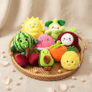 Lindo Llavero de Peluche de Frutas: Plátano, Aguacate, Lichi - Muñeco de Peluche Realista, Juguete Suave, Colgante para Bolsos para Niños - Product Image 1