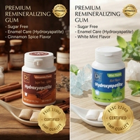 Permen Karet Hidroksiapatit Remineralisasi Lanjutan - Bebas Gula dengan Xylitol - Kesehatan Gigi