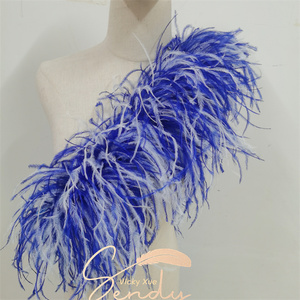 Boa en Plumes d'Autruche Teintées 6 Plis de Grande Qualité 15-18cm, Vente en Gros Usine, Couleurs Assorties pour Mariages, Fêtes, Spectacles et Scènes - Product Image 3