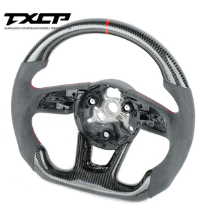 Volant personnalisé en Alcantara et fibre de carbone compatible avec <span class=keywords><strong>AUDI</strong></span> A3 A4 RS3 RS4 RS5 RS6 RS7 A5 A6 A7 <span class=keywords><strong>A8</strong></span> A1 B9 B8.5 B8 Volant LED - Product Image 2