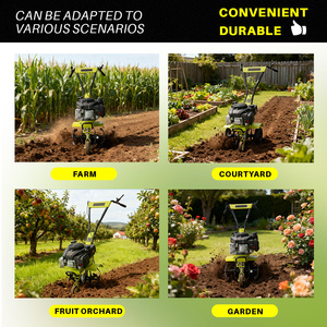 Vertak 139CC Benzine Aangedreven Freesmachine Multifunctionele Bodemfrees met Onkruidbestrijding & Ploegen voor Huis Tuin Kleine Boerderij - Product Image 5