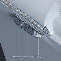 WC intelligent avec chasse d'eau intelligente, siège chauffant, bidet électrique en forme de U certifié CUPC, télécommande