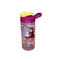 Bouteille en plastique écologique de 500 ml pour boissons, avec couvercle en PET, design de dessin animé, logo personnalisé, vente en gros directe de Chine