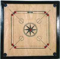 Nouvelle conception de jeu de carrom portable en bois, écologique et résistant aux chocs, avec logo et couleur personnalisables, cadeau durable pour le plaisir en famille