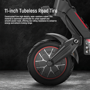 สกู๊ตเตอร์ไฟฟ้า ZWHEEL GT1D LITE ขนาด 11 นิ้ว รุ่นหรูหรา ระยะทางวิ่ง 80 กม. พับเก็บได้ กันน้ำ แบตเตอรี่ลิเธียม มอเตอร์คู่ 2000 วัตต์ ระบบกันสะเทือนเต็มรูปแบบ - Product Image 4