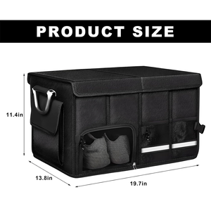 Organizador de Maletero para Auto, Plegable, con Compartimentos Grandes, Organizador de Almacenamiento para Auto con 4 Bolsillos, Asa y Organizador de Zapatos - Product Image 3