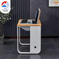 Station de travail métallique polyvalente et transformable pour les environnements scolaires/bureau/chambre/hôtel/laboratoire informatique/salle de cours