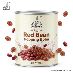 Perlas explosivas de castaña de agua Halal de fábrica, 850g en lata, de explosión instantánea, bajo MOQ, OEM, para té con leche, <span class=keywords><strong>helado</strong></span> y postres - Product Image 1