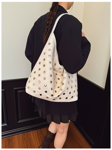 2026 New Arrival Trendy Edgy Riveted Shoulder <b>Bag</b> A Versatile High-End and Niche-Style Handbag - Product Image 6