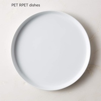 Ensemble d'assiettes et bols en fibre de bambou RPET PLA PP Passe au lave-vaisselle et au micro-ondes Lot de 4 vaisselle de cuisine durables