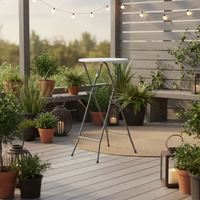 Table d'extérieur pliante et extensible en plastique HDPE léger avec structure en acier, résistante aux UV, idéale pour villas, fêtes et hôtels – Vente en gros usine