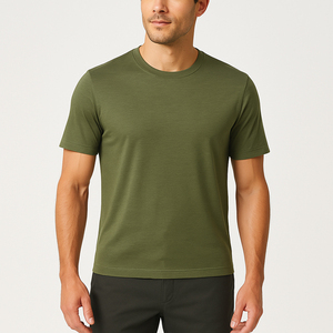Maglietta in <span class=keywords><strong>lana</strong></span> Merino t-Shirt traspirante naturale resistente alle macchie ad asciugatura rapida morbido strato di Base per gli sport all'aria aperta - Product Image 1