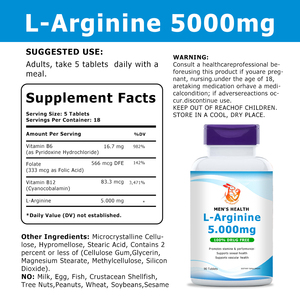Tabletas de L-Arginina de Marca Privada con Vitamina B6, B12 y Folato, Suplemento Dietético para Promover la Energía y el Rendimiento - Product Image 2
