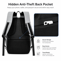 Mochila Expandible con Cierre de Cremallera SBS, Mochila para Portátil con Bolsillo para Botella de Agua, Mochila Impermeable para Viajes y Actividades al Aire Libre