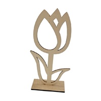 Fleur en bois découpée au Laser, assemblage de fleurs en bois, décorations d'arbre de noël pour enfants, peinture DIY